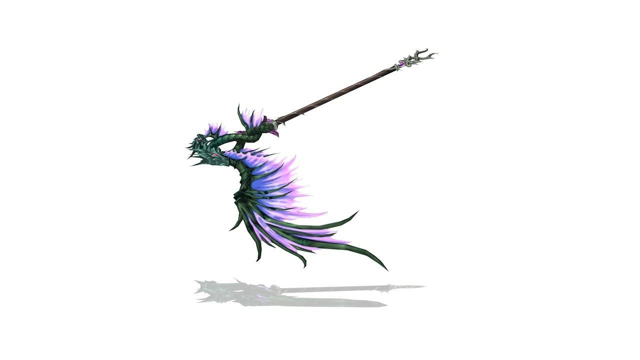 Dragon Scythe Low-poly 3D model_2