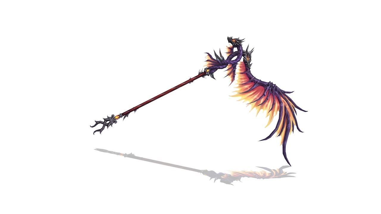 Dragon Scythe Low-poly 3D model_1