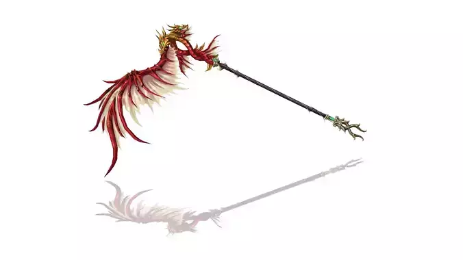 Dragon Scythe Low-poly 3D model