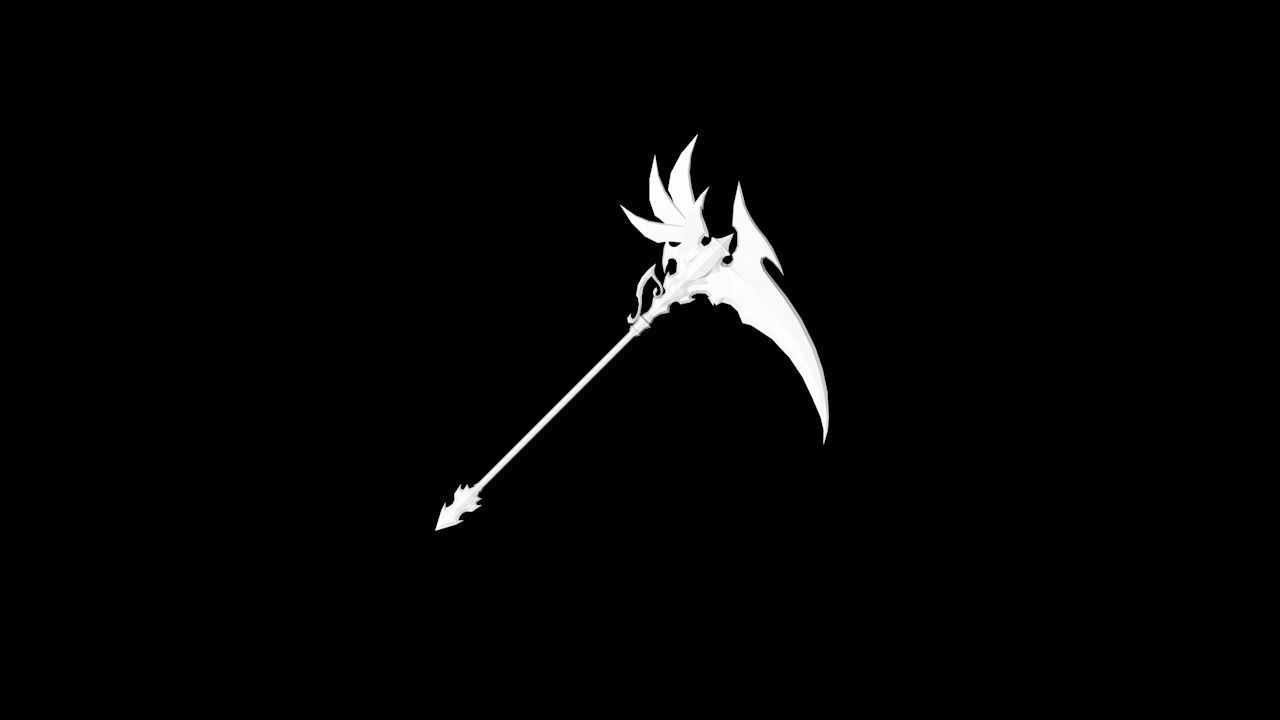 Elven Scythe Low-poly 3D model_3