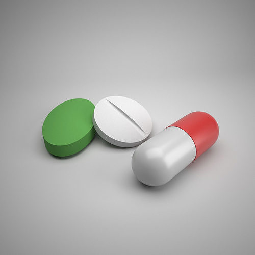 Medicine Pills Free low-poly 3D model