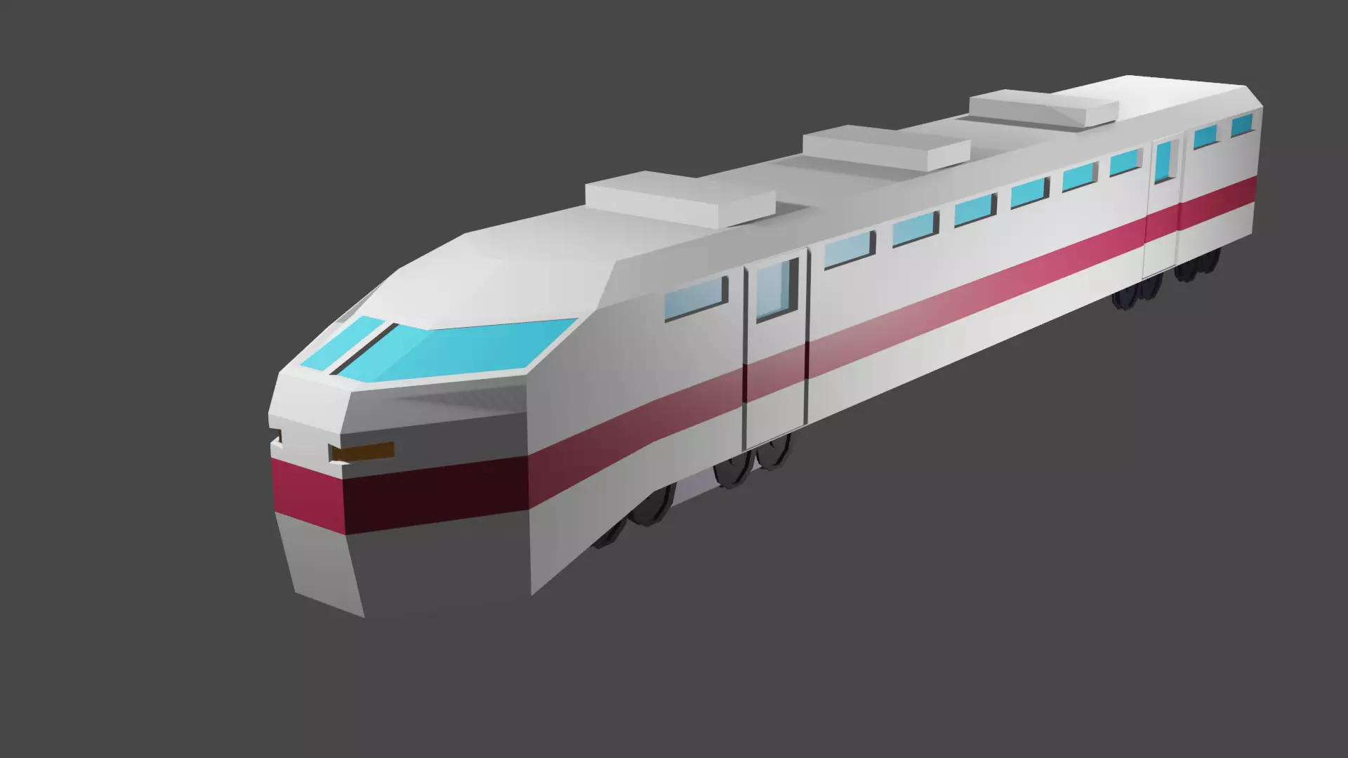Train Low-poly 3D model