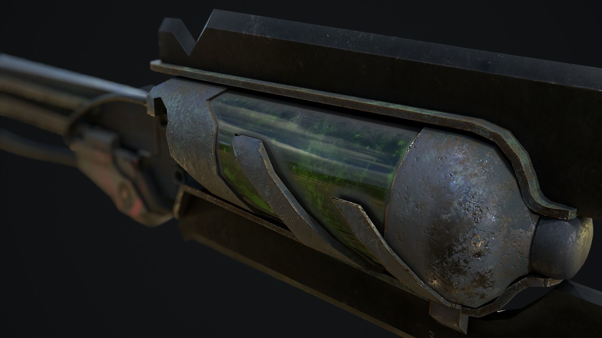 Toxic Spear-Axe Low-poly 3D model_6