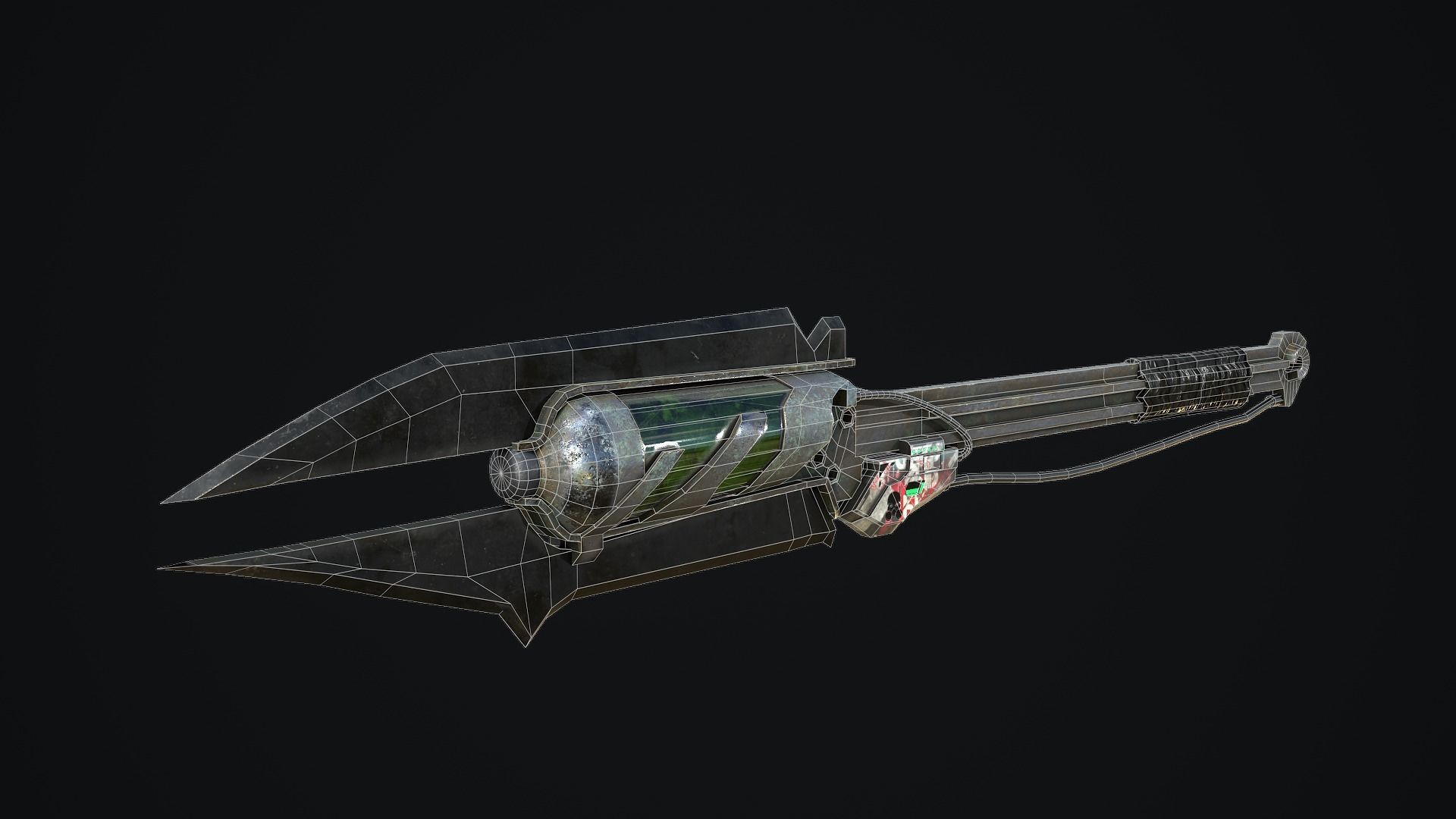 Toxic Spear-Axe Low-poly 3D model_9