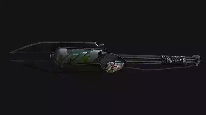 Toxic Spear-Axe Low-poly 3D model