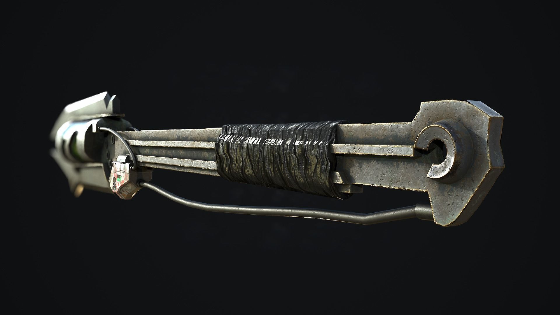 Toxic Spear-Axe Low-poly 3D model_5