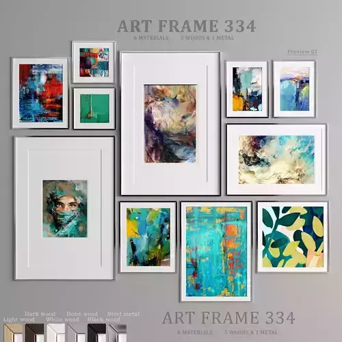 Art Frame 334 Low-poly 3D model