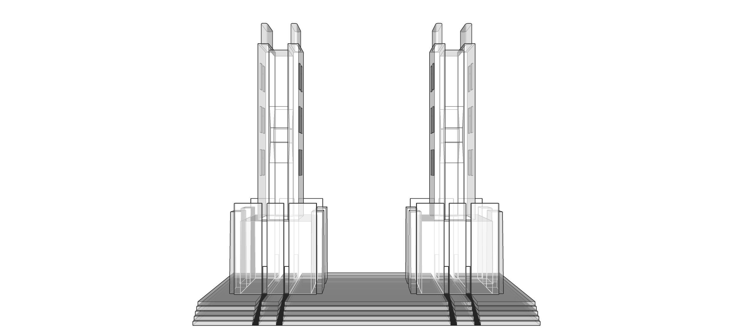 Futuristic Dreams of an Architect Antonio Sant Elia tower Low-poly 3D model_11