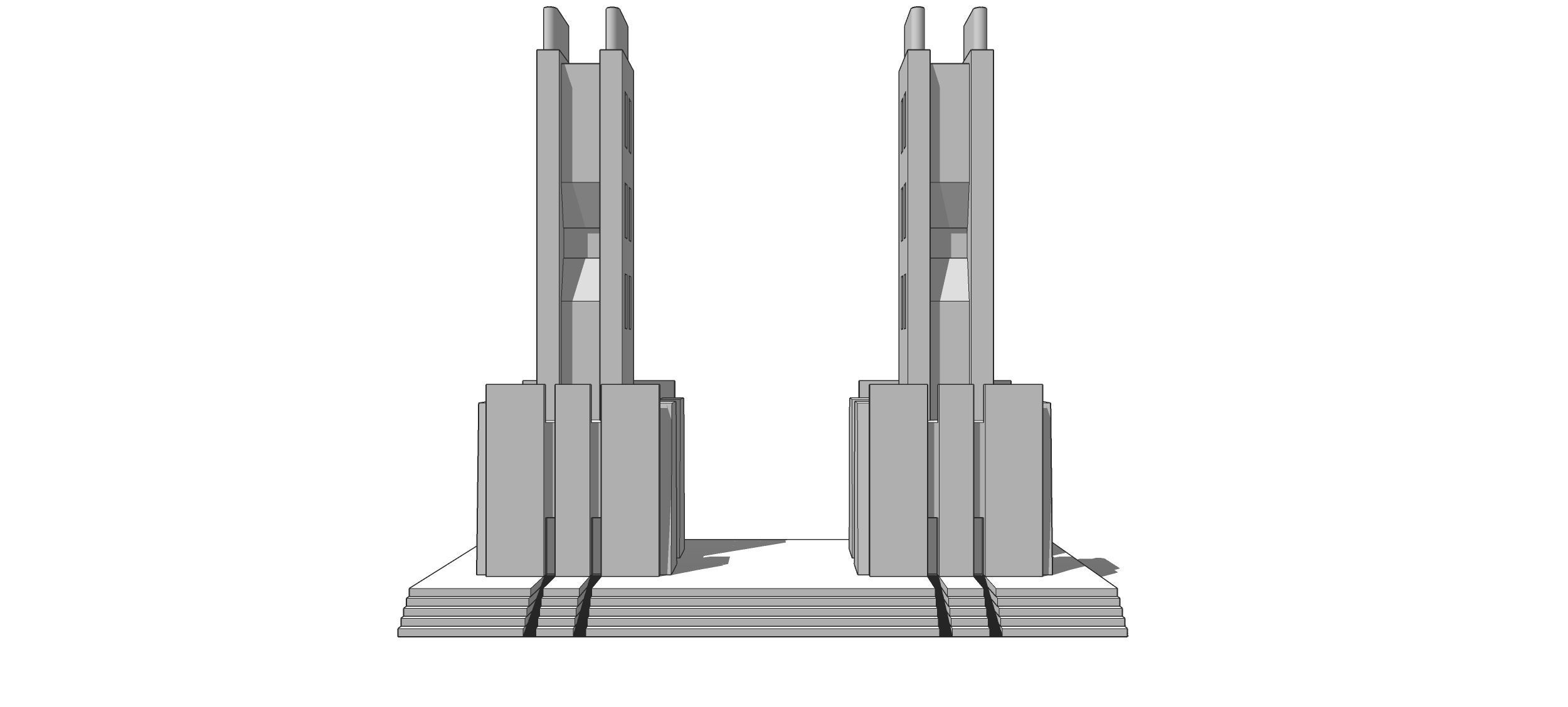 Futuristic Dreams of an Architect Antonio Sant Elia tower Low-poly 3D model_9