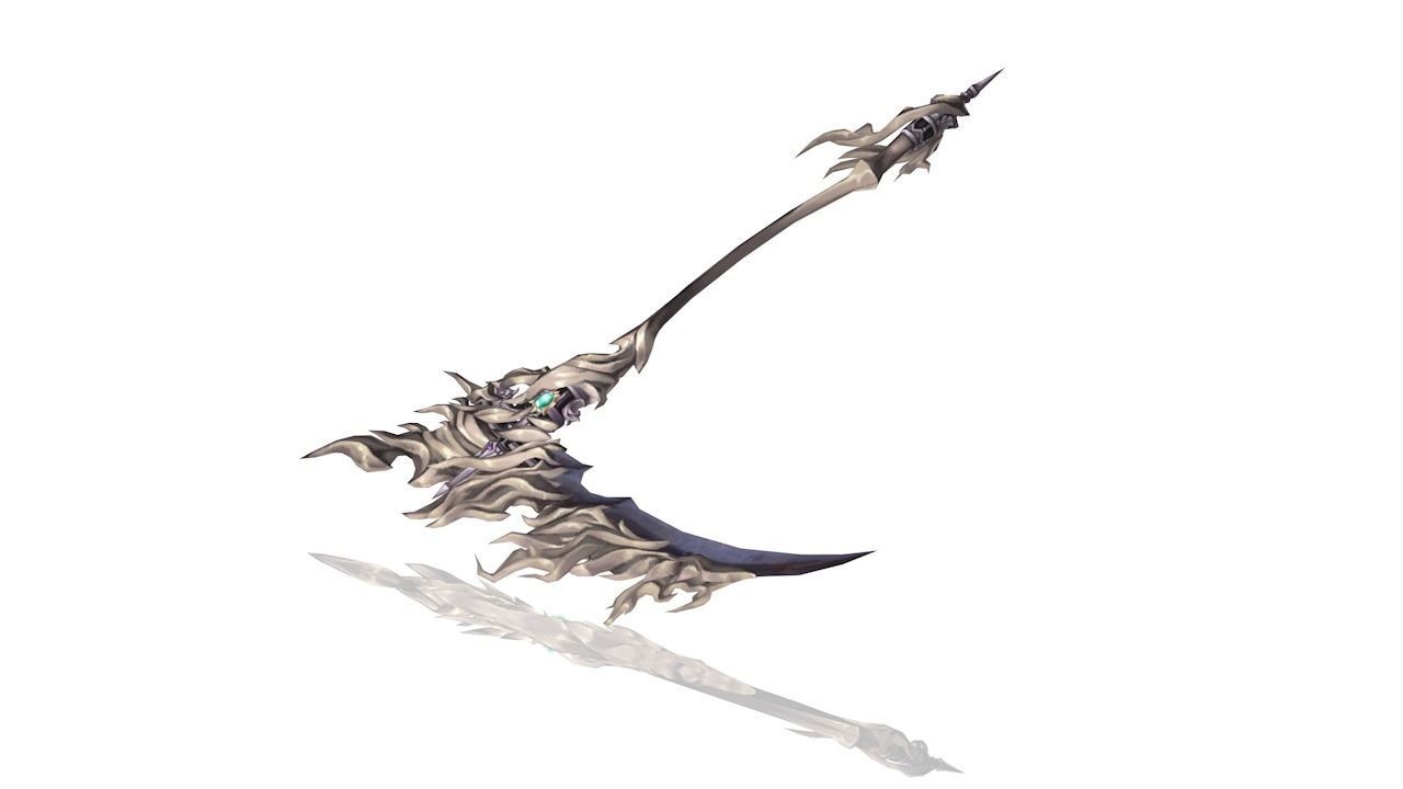 Flame Scythe Low-poly 3D model_2
