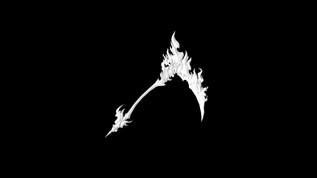 Flame Scythe Low-poly 3D model_3