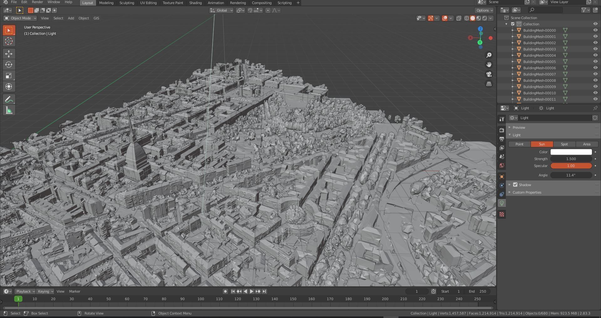 Turin old town Center Italy With texture Low-poly 3D model_14