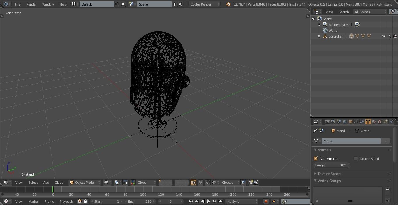Ghost decoration furniture model Free low-poly 3D model_4