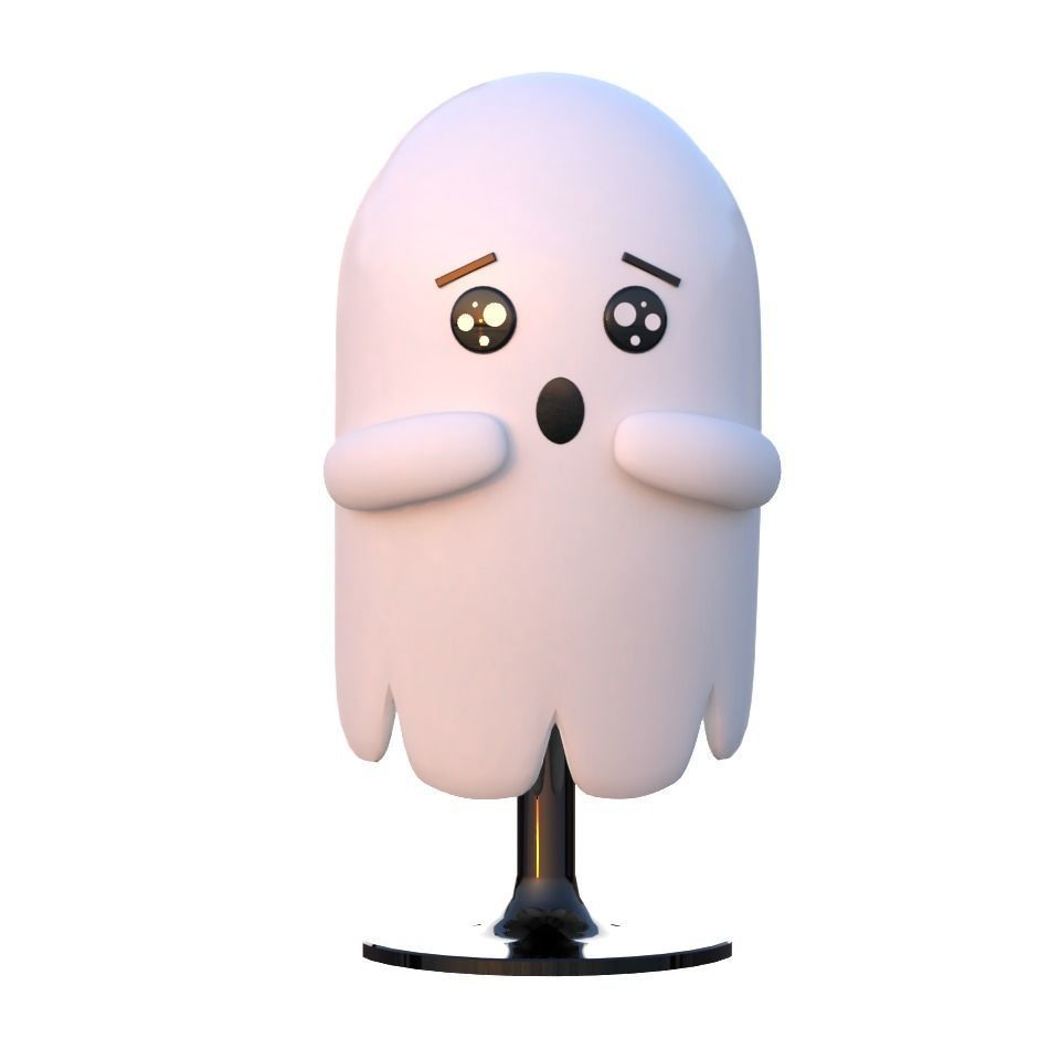 Ghost decoration furniture model Free low-poly 3D model_1