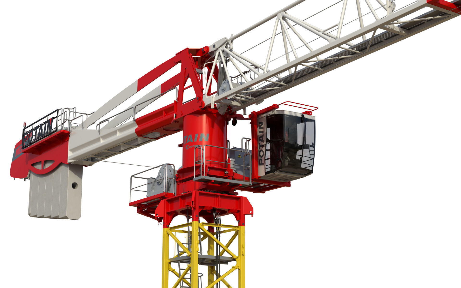 Tower Crane Potain MDT 269 J12 3D model_2