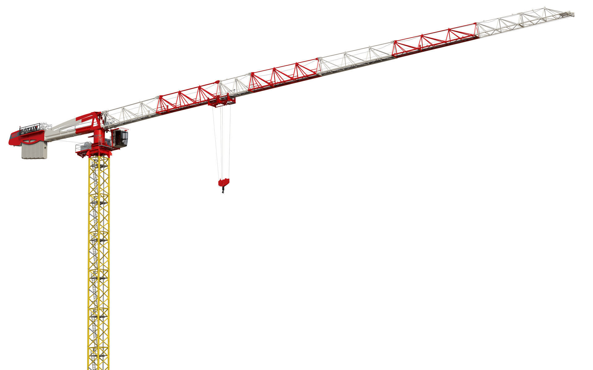 Tower Crane Potain MDT 269 J12 3D model_4