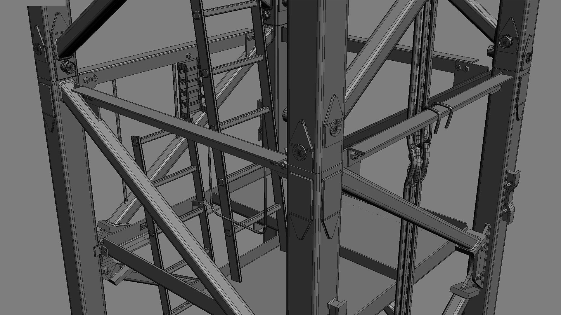 Tower Crane Potain MDT 269 J12 3D model_41