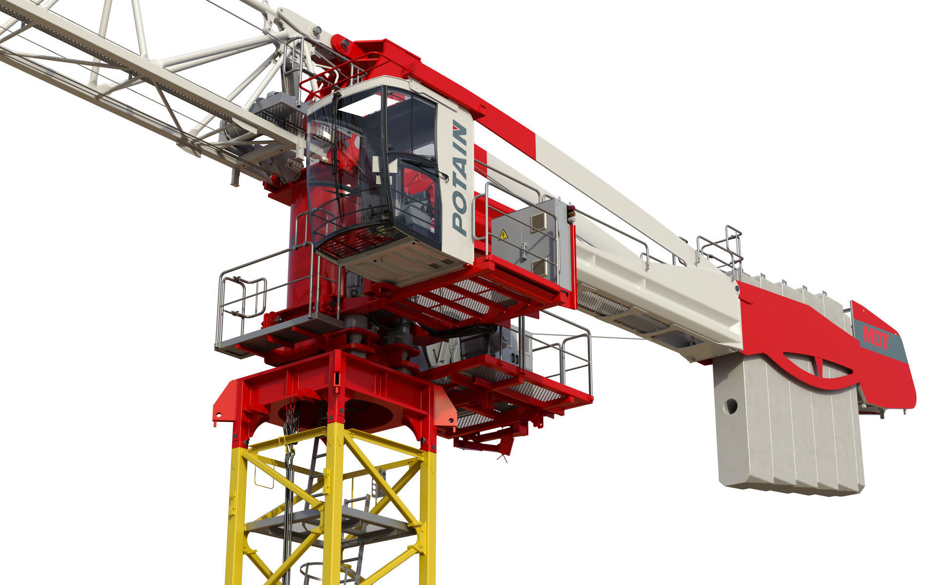 Tower Crane Potain MDT 269 J12 3D model_9