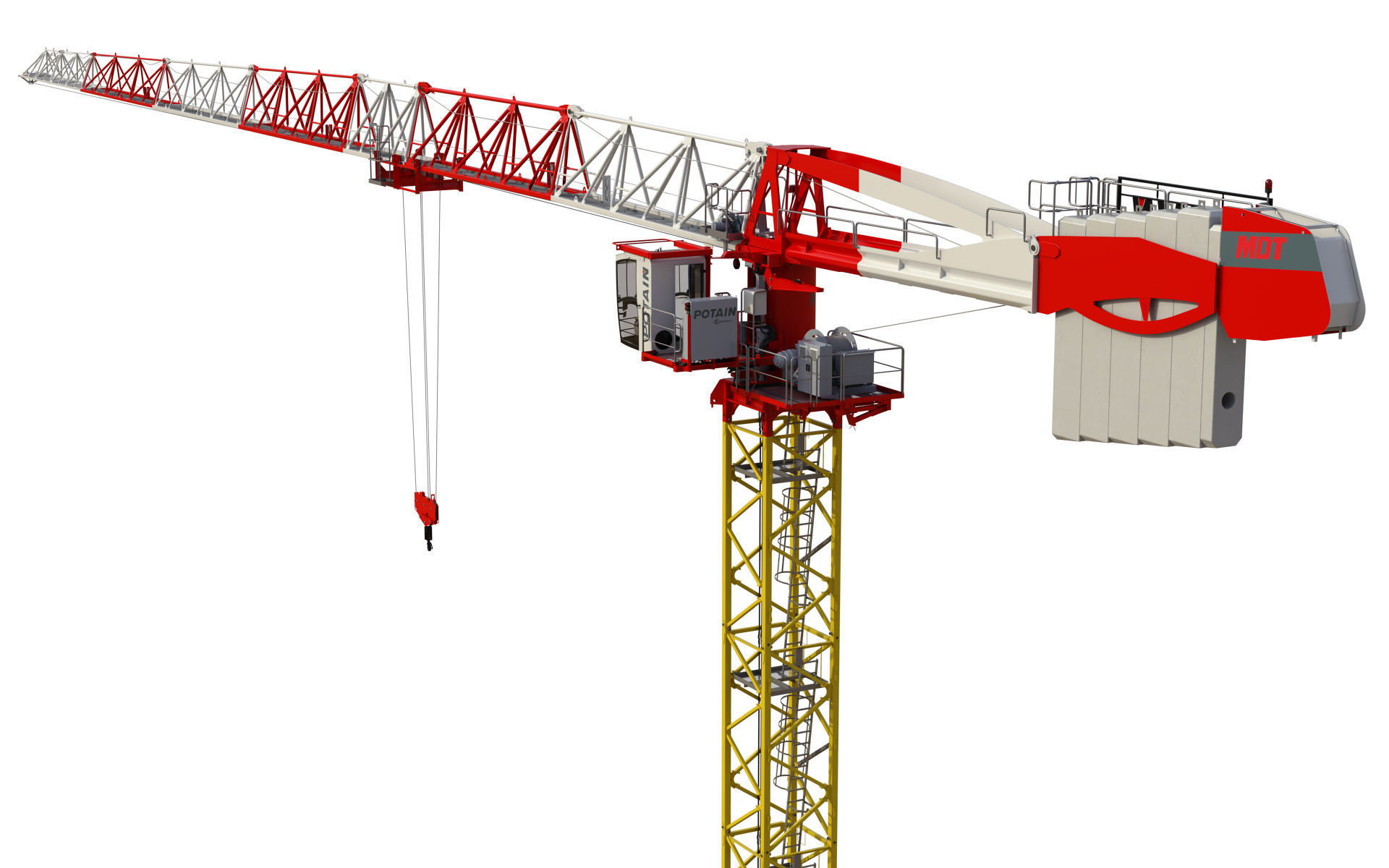 Tower Crane Potain MDT 269 J12 3D model_16