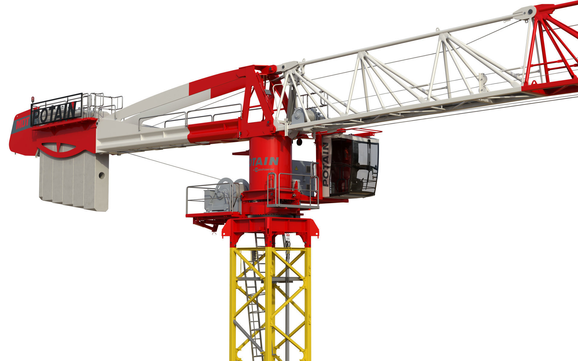 Tower Crane Potain MDT 269 J12 3D model_1