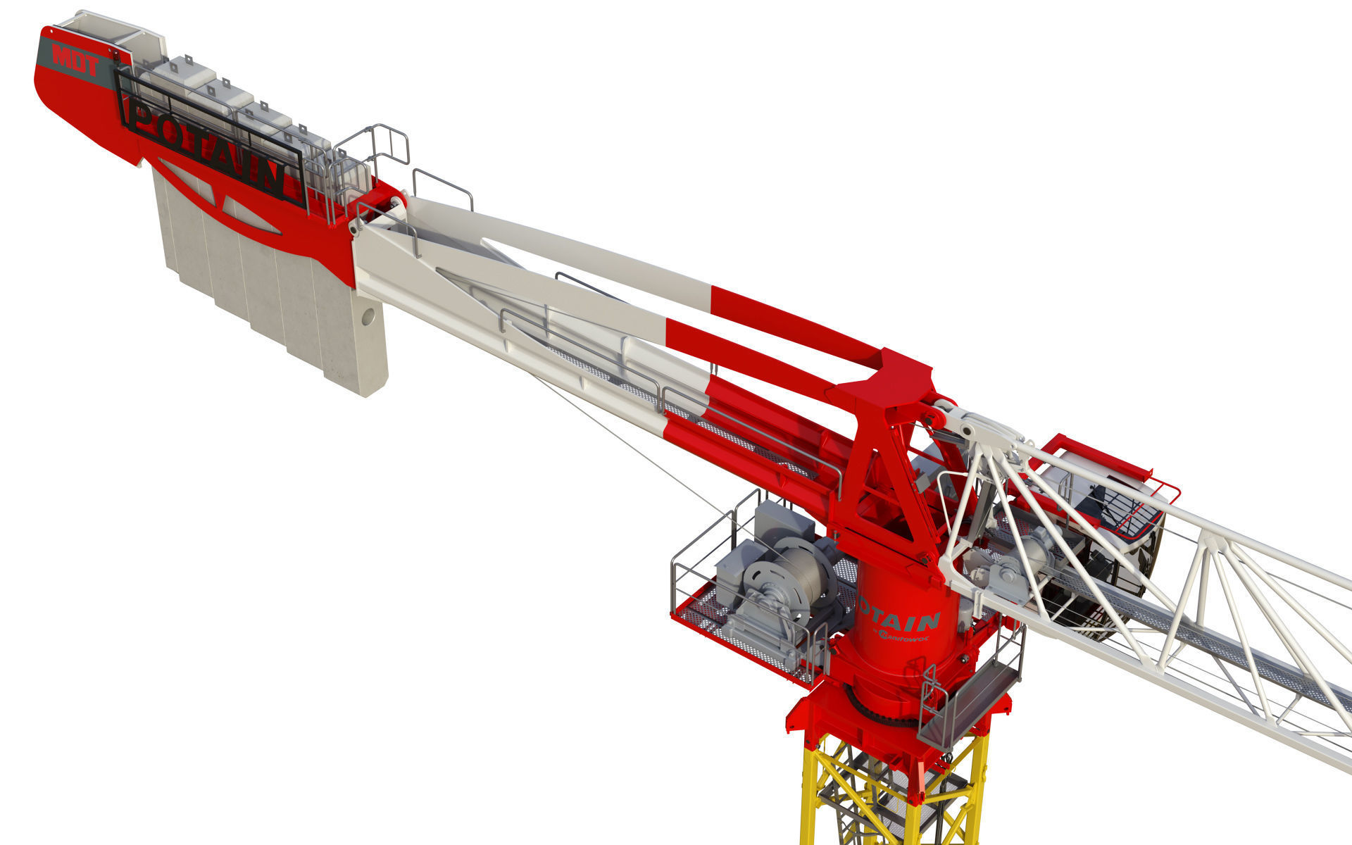 Tower Crane Potain MDT 269 J12 3D model_14