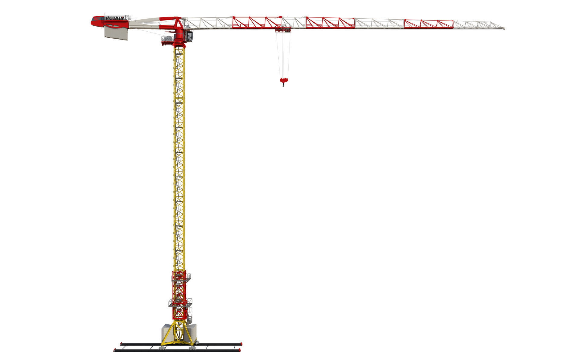 Tower Crane Potain MDT 269 J12 3D model_3