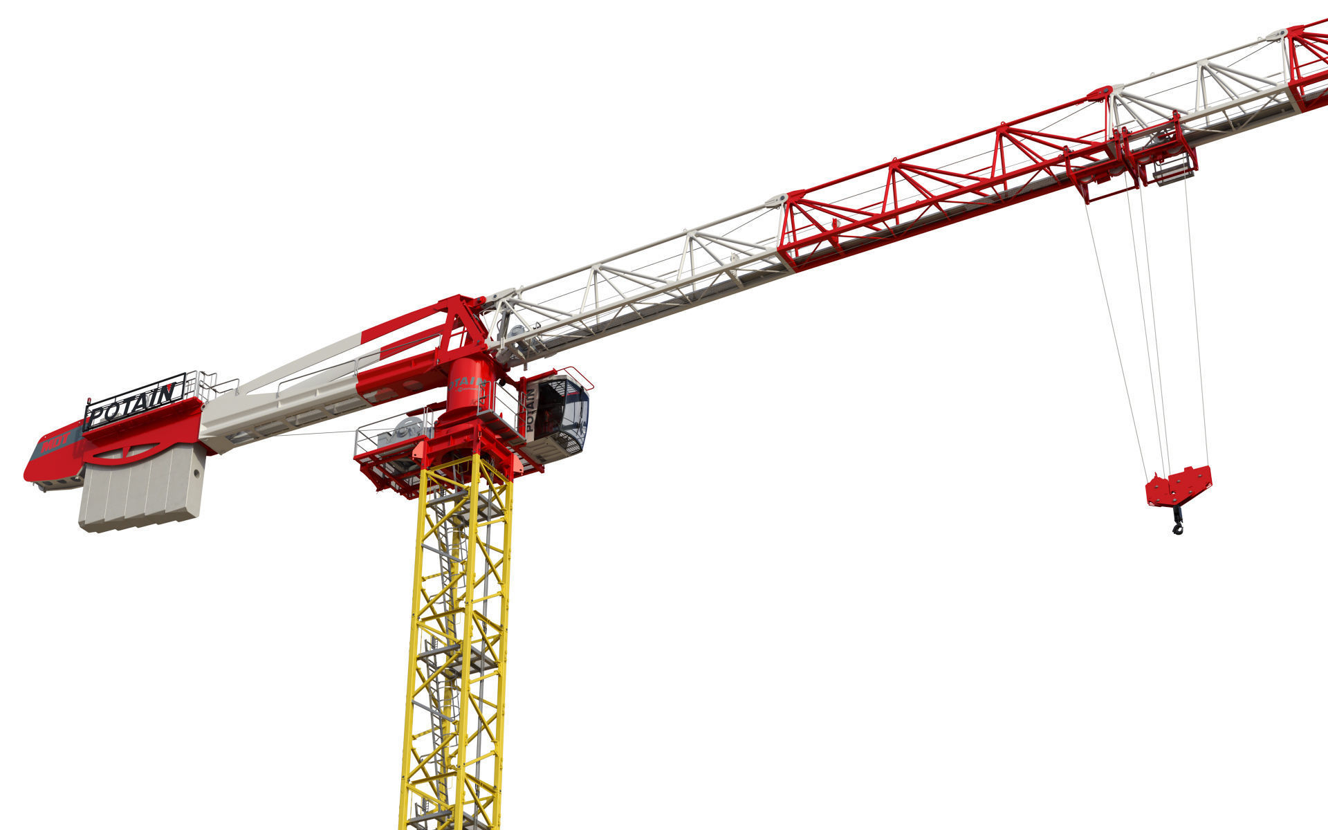 Tower Crane Potain MDT 269 J12 3D model_7