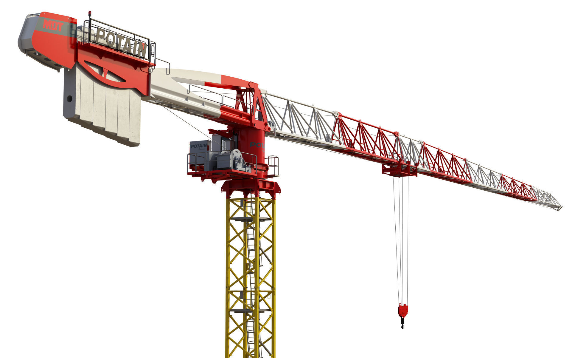 Tower Crane Potain MDT 269 J12 3D model_15