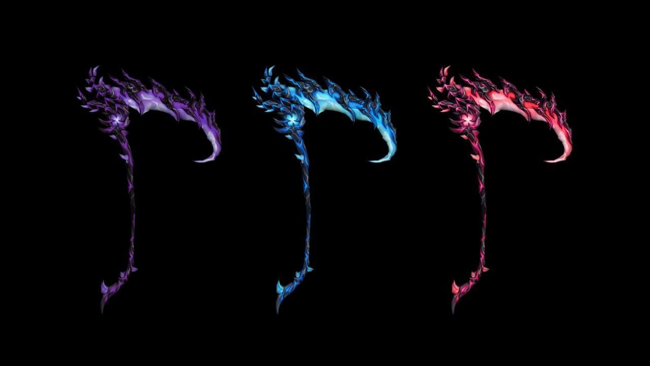 Hell Scythe Low-poly 3D model_4