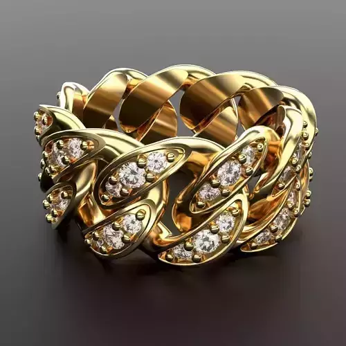 CUBAN RING SIZE 6 USA 3D print model