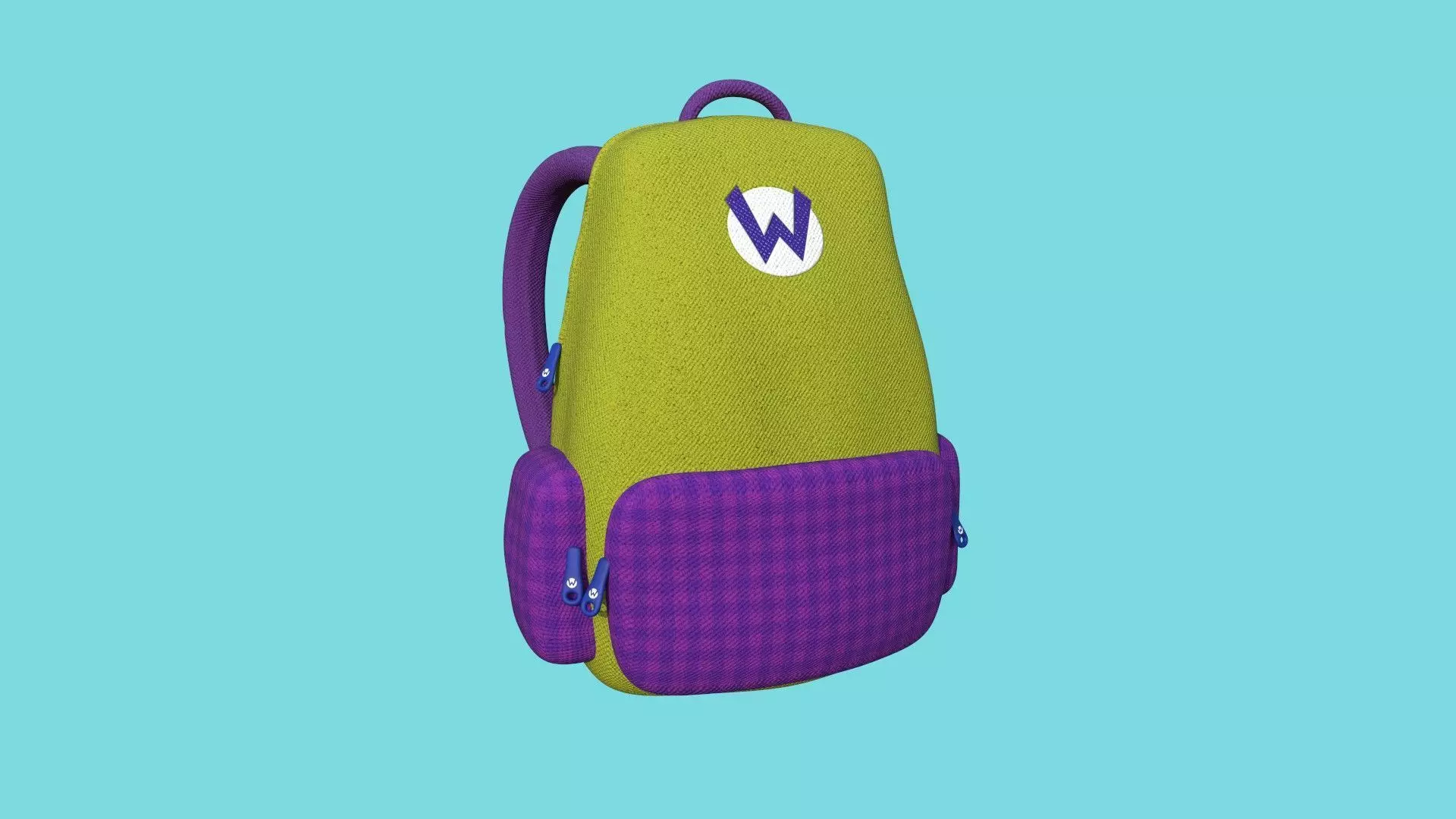 Wario Backpack - Fashion Costume - Character Design Low-poly 3D model