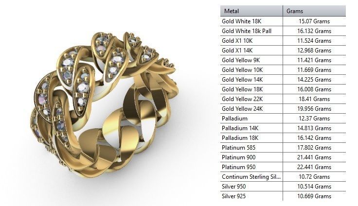 CUBAN RING SIZE 7 USA 3D print model_4