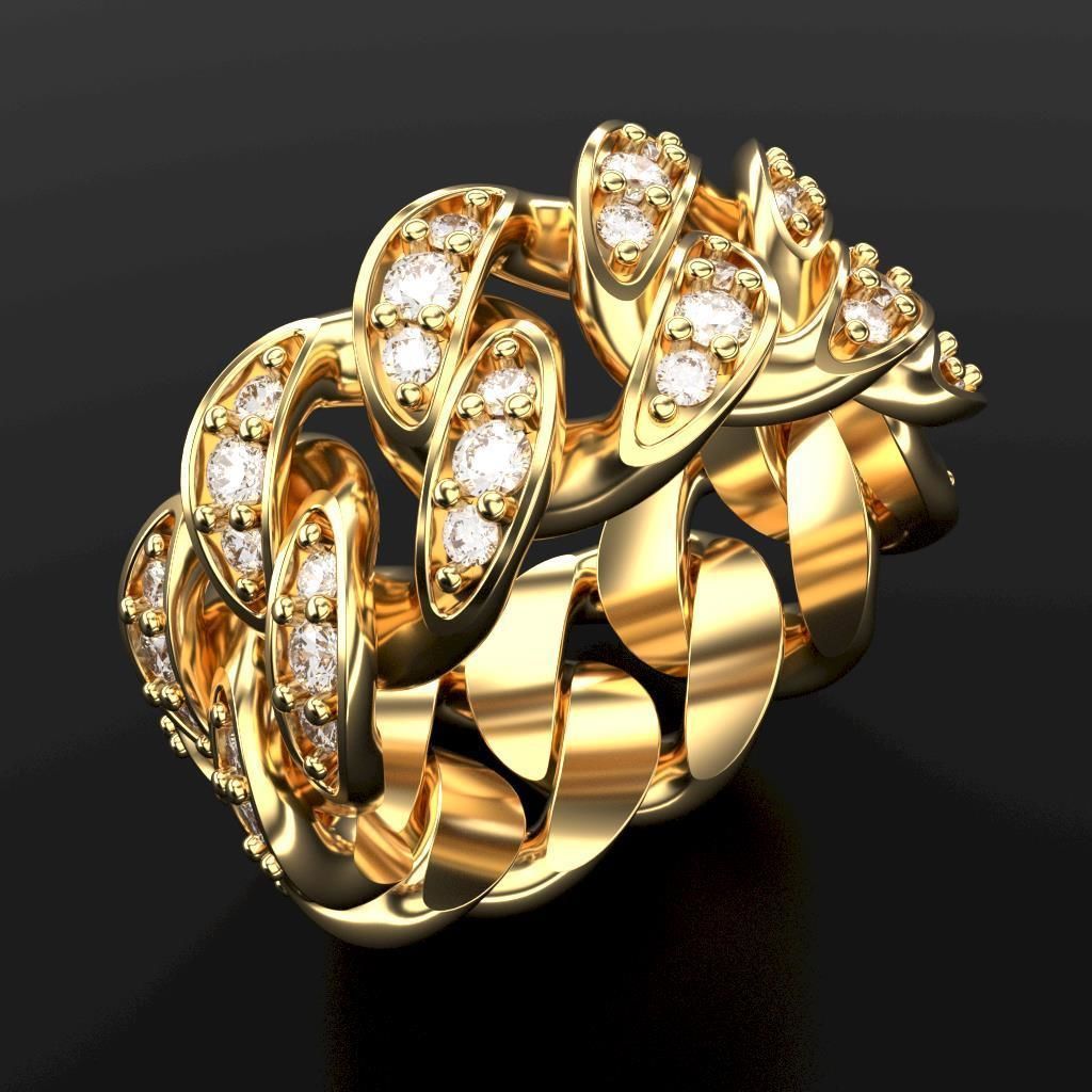 CUBAN RING SIZE 7 USA 3D print model_1