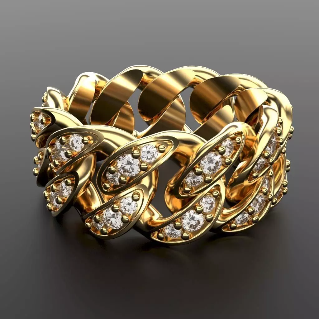CUBAN RING SIZE 7 USA 3D print model_0