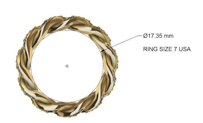 CUBAN RING SIZE 7 USA 3D print model_5