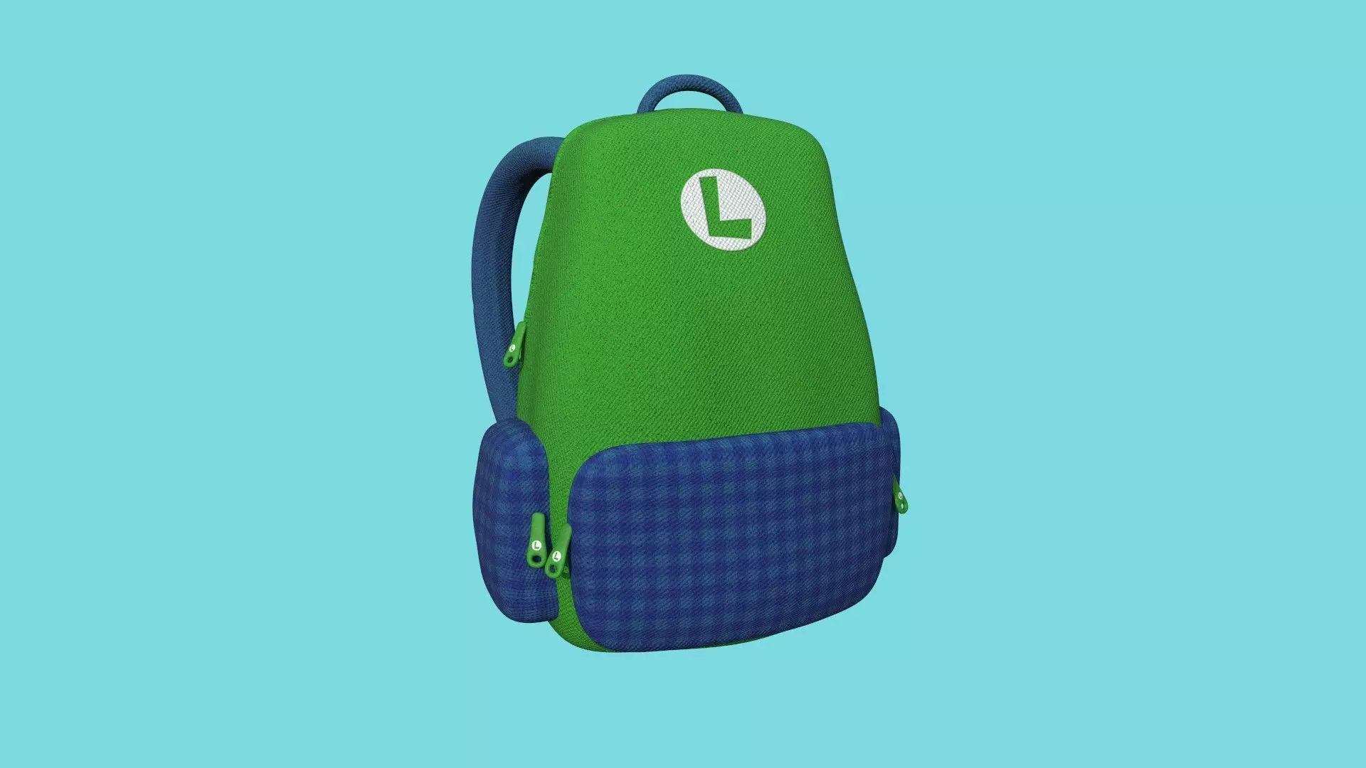 Luigi Backpack - Fashion Costume - Character Design Low-poly 3D model