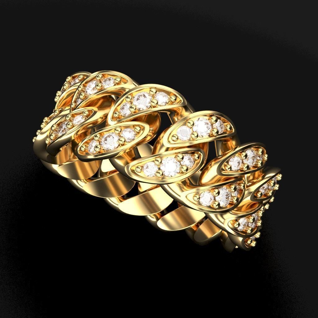 CUBAN RING SIZE 12 USA 3D print model_2