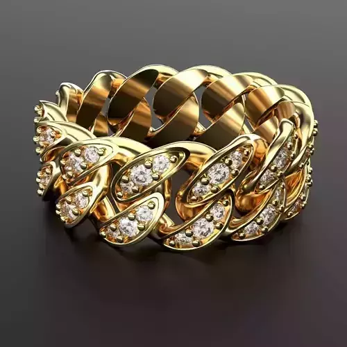 CUBAN RING SIZE 12 USA 3D print model