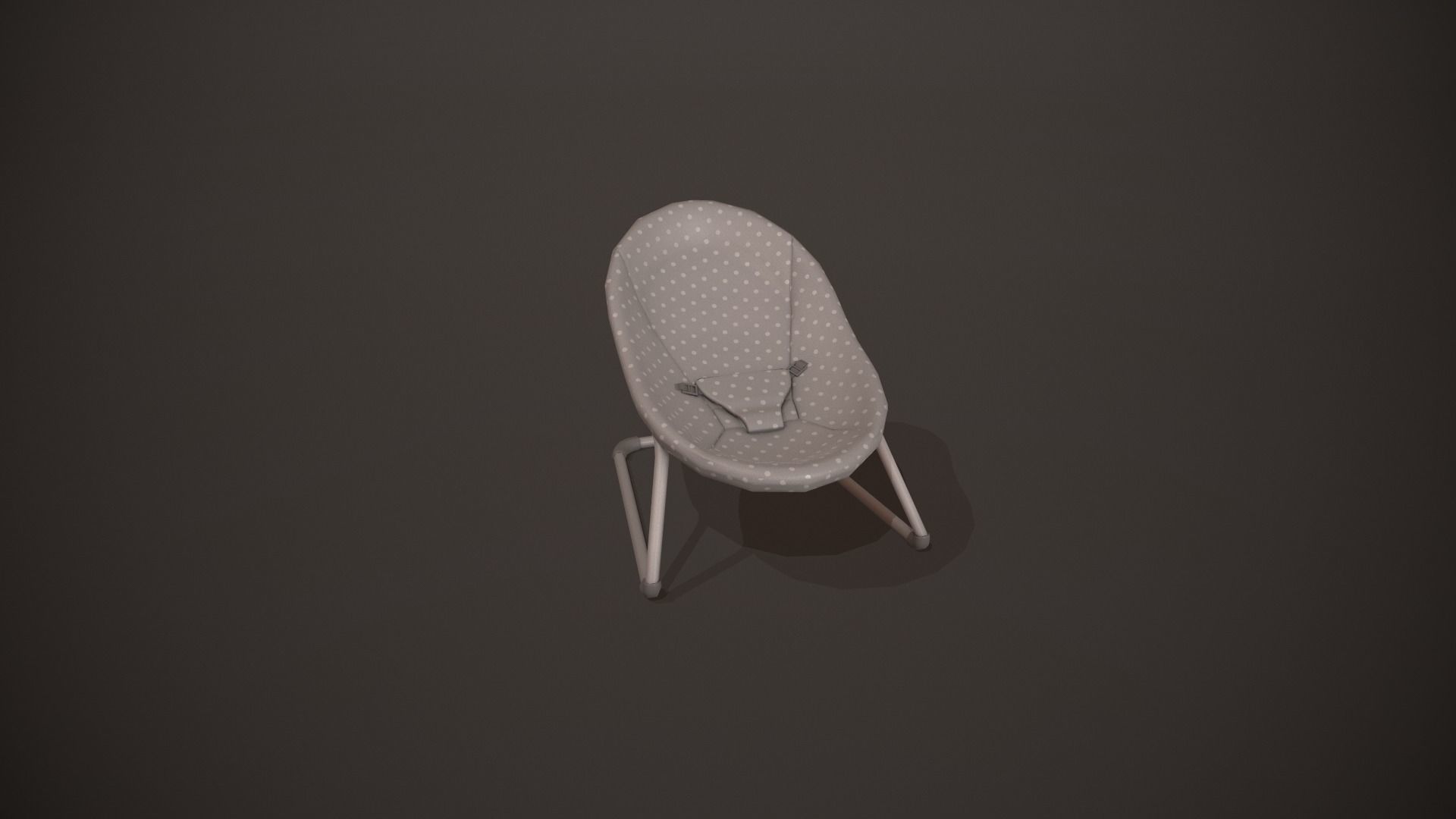 Grey Baby Bouncer Low-poly 3D model_10