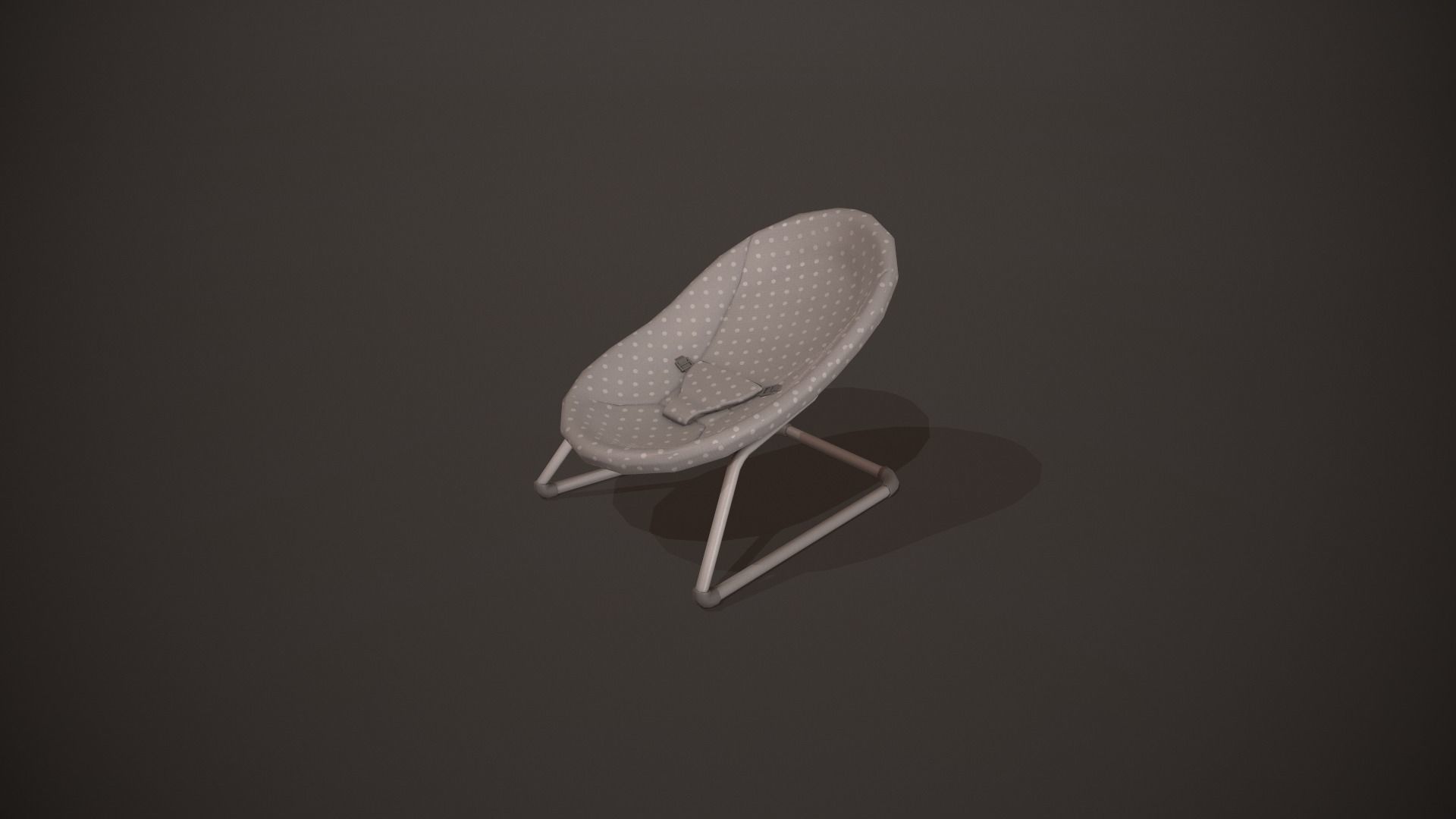 Grey Baby Bouncer Low-poly 3D model_8