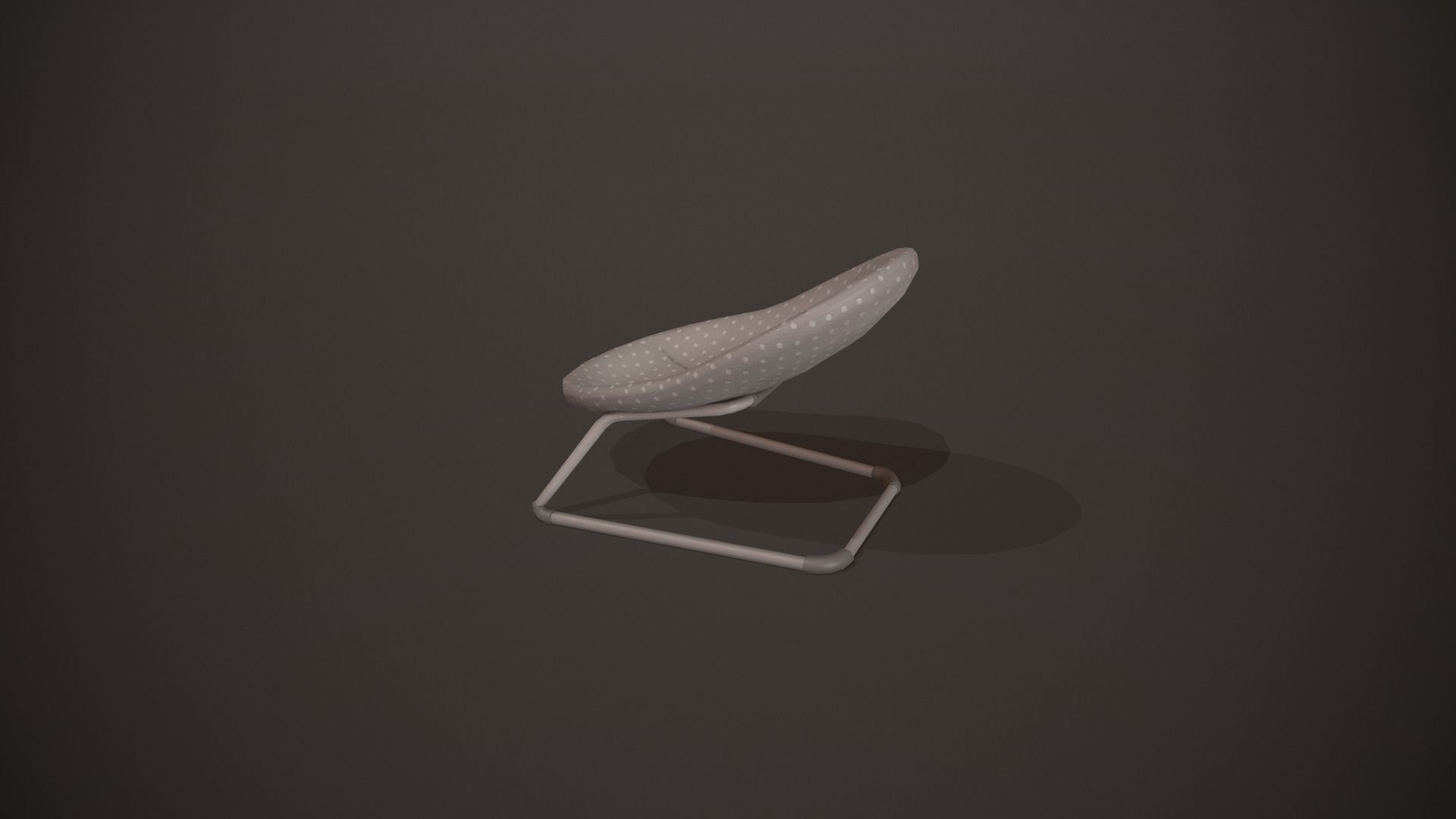 Grey Baby Bouncer Low-poly 3D model_6