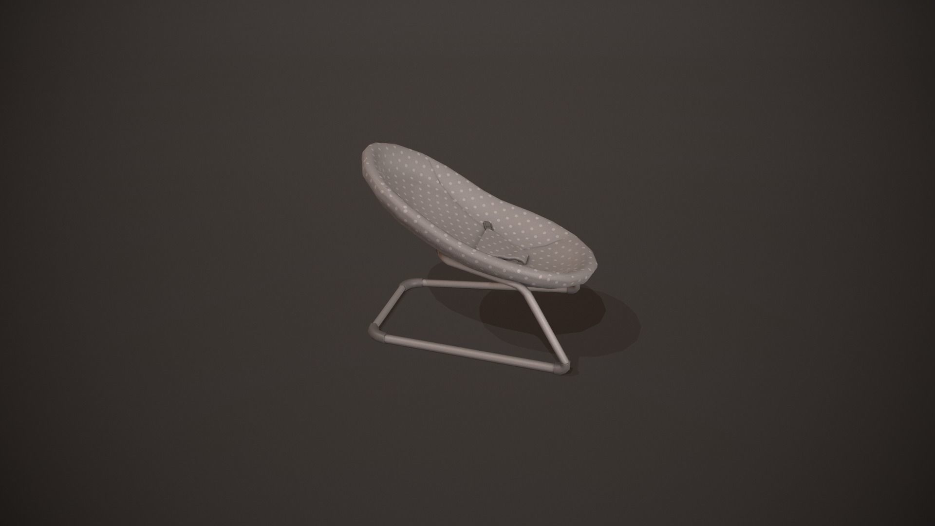 Grey Baby Bouncer Low-poly 3D model_1