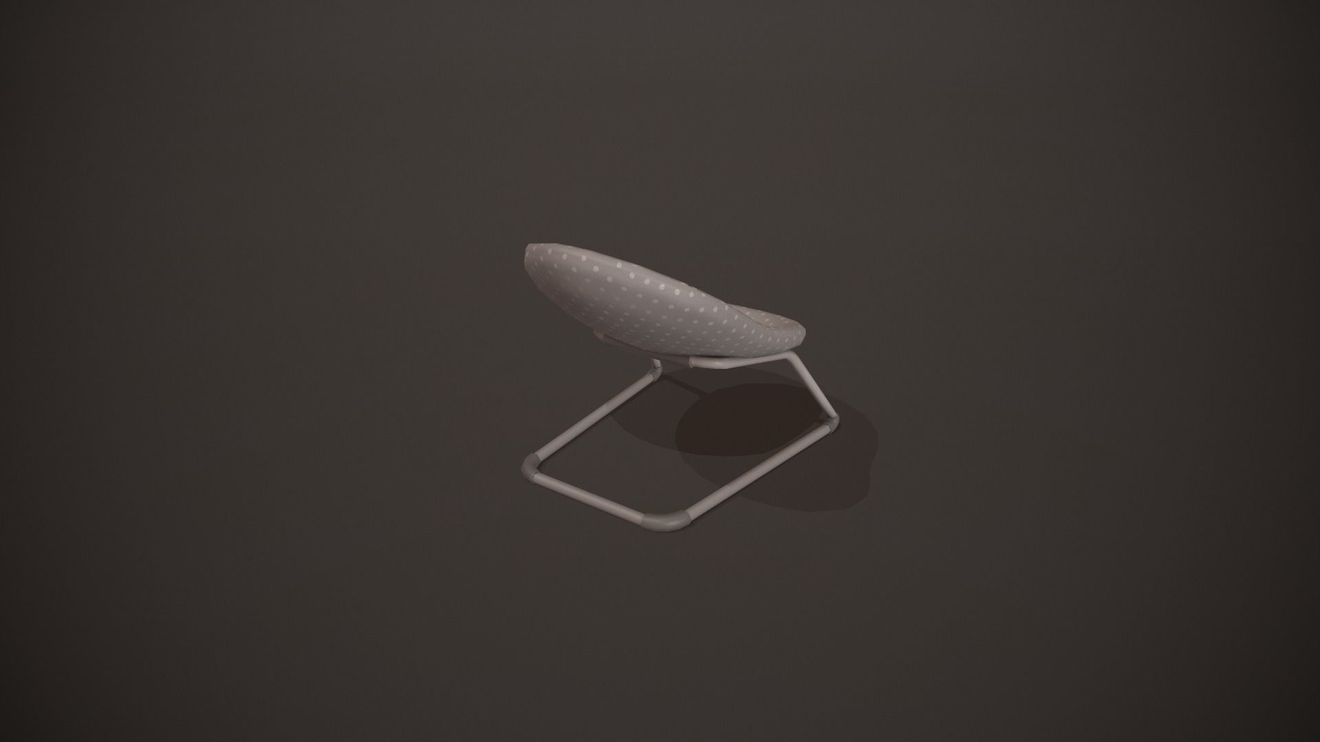 Grey Baby Bouncer Low-poly 3D model_3