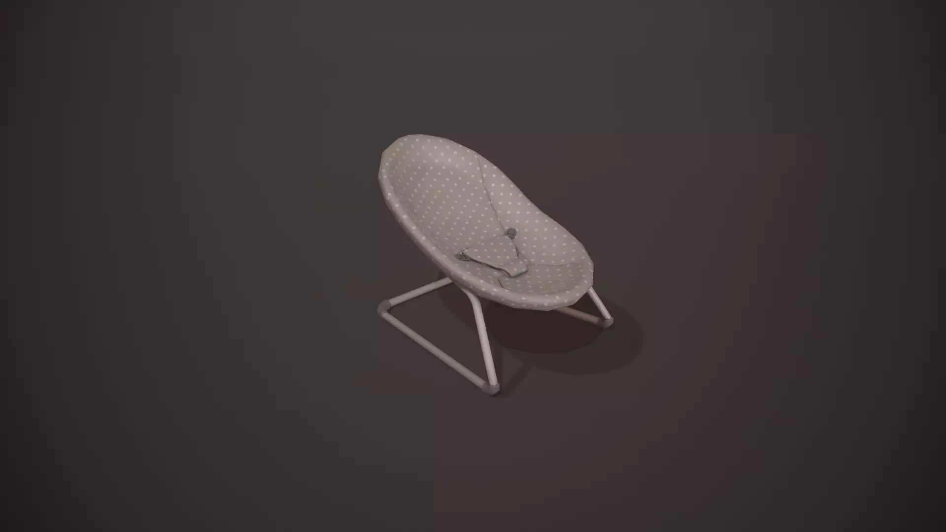 Grey Baby Bouncer Low-poly 3D model_0