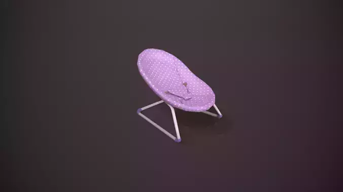 Purple Baby Bouncer Low-poly 3D model