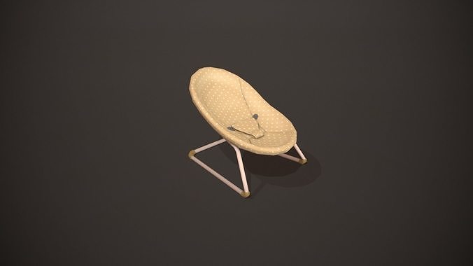 Yellow Baby Bouncer Low-poly 3D model