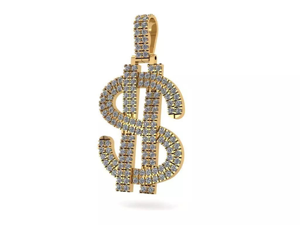 Money Sign Pendant 3D print model
