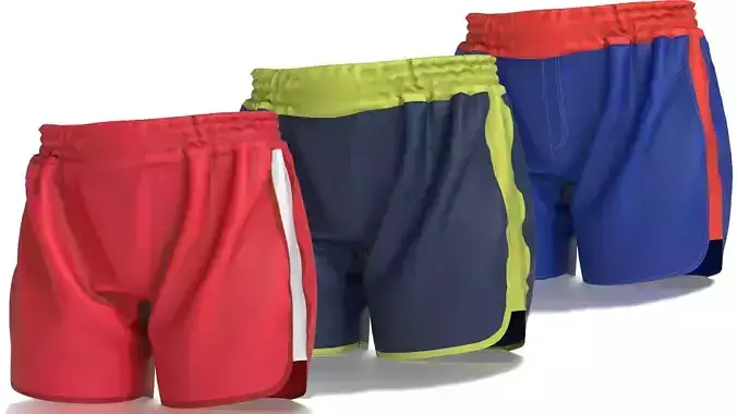 SWIMWEAR pair of boxing shorts Low-poly 3D model