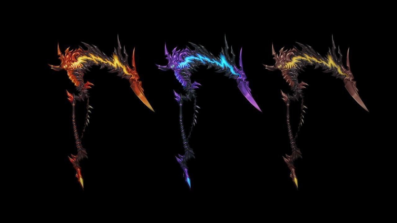 Infernal Scythe Low-poly 3D model_4