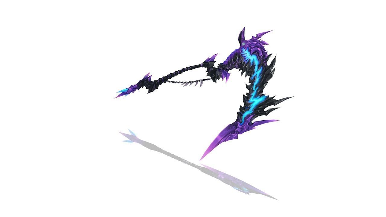 Infernal Scythe Low-poly 3D model_1